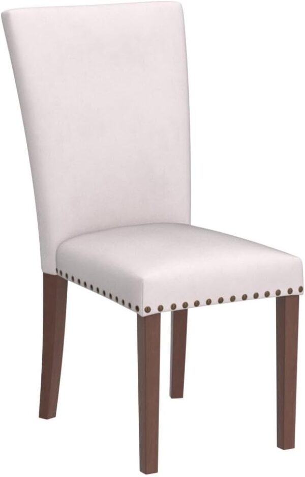 COLAMY Upholstered Parsons Dining Chairs Set of 4, Fabric Di...