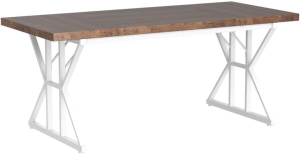 Tribesigns Farmhouse Dining Table for 6 People, 70.8-Inch Re...