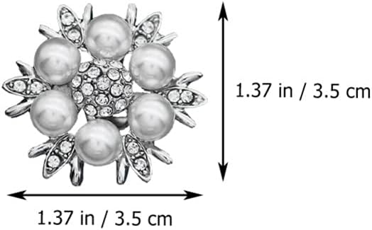 Rhinestone Shoe Clips Decorative Pearl Shoe Charms DIY Remov...