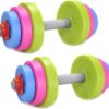 Kids Workout Dumbbell Weights Set - Toddler Toy Gym Equipmen...