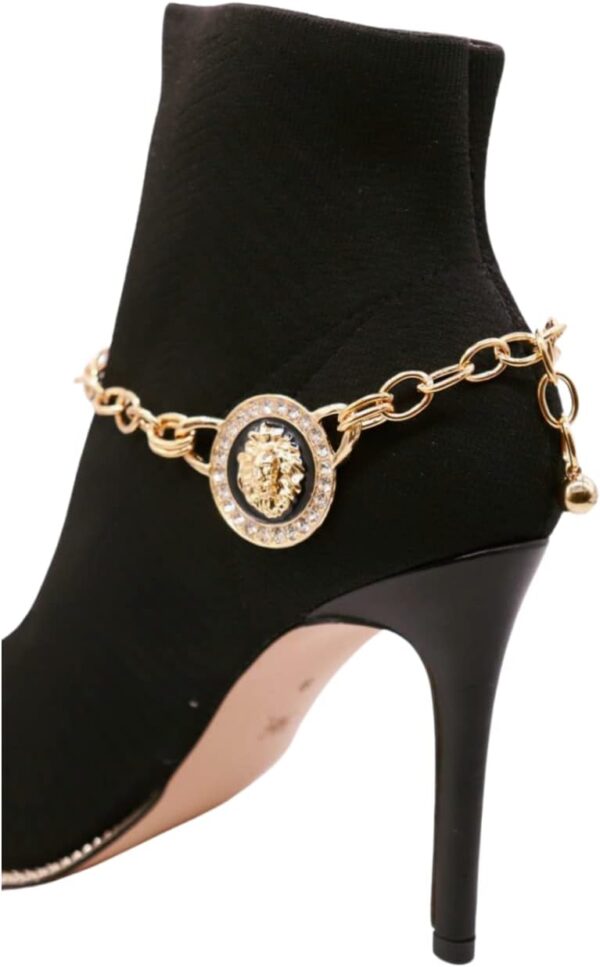 Women Western Jewelry Boot Bracelet Gold Metal Chain Lion Co...