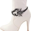 Women Western Fashion Jewelry Boot Chain Bling Bracelet Blac...