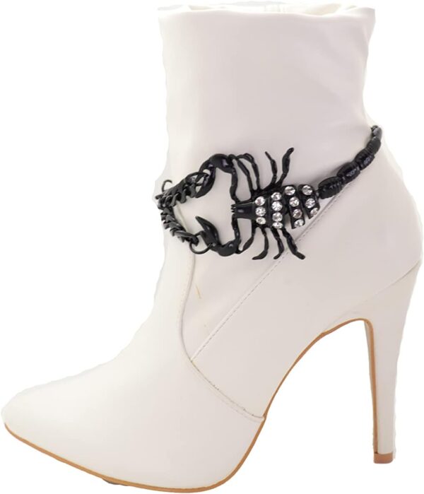 Women Western Fashion Jewelry Boot Chain Bling Bracelet Blac...