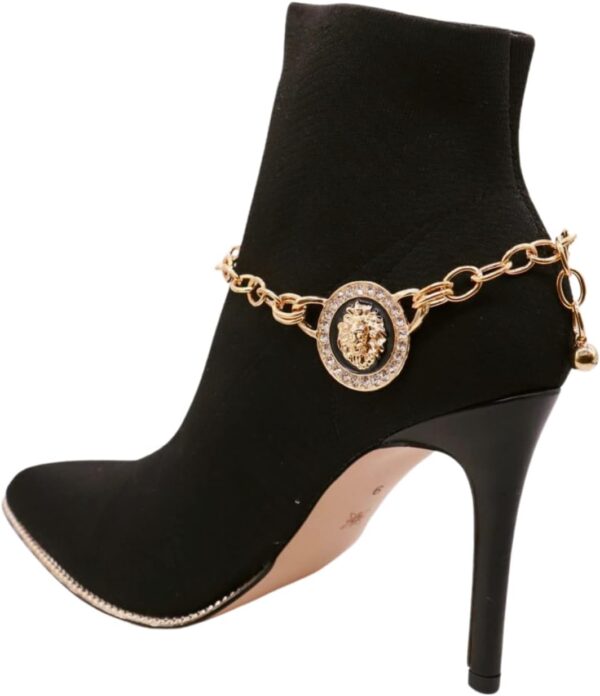 Women Western Jewelry Boot Bracelet Gold Metal Chain Lion Co...