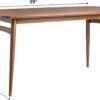 Walker Edison Mid-Century Modern Solid Wood Tapered-Leg Dini...