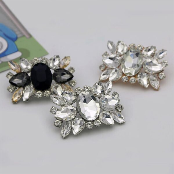 1 Pair Rhinestone Crystal Shoe Clips Wedding Party Prom Shoe...