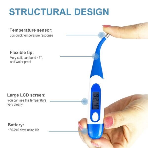 Berrcom Digital Thermometer for Adults, Oral and Underarm Th...