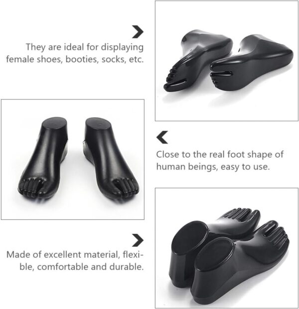 1 Pair Plastic Mannequin Foot Display Holder Stand, for Jewe...