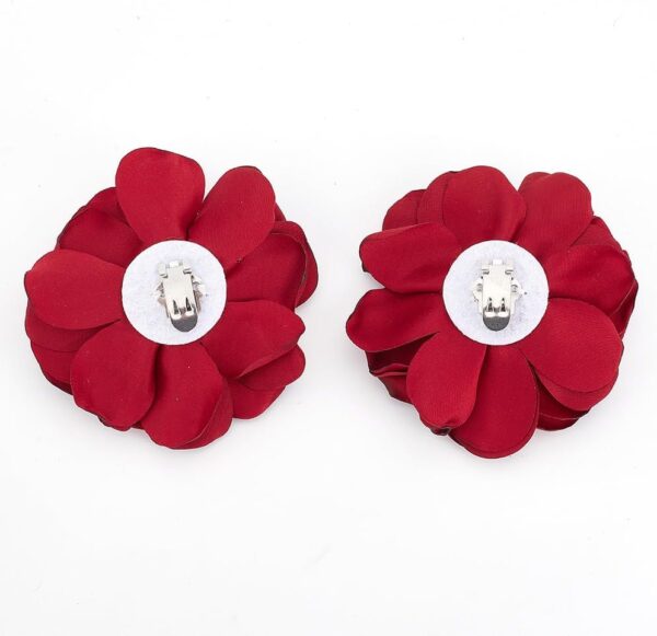 1 Pair Red Flowers Shoe Clips Wedding Shoe Buckles Bridal Re...