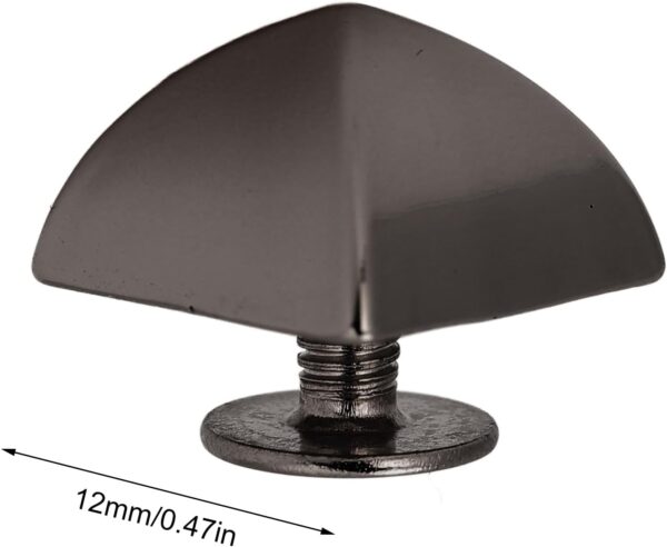 20Pcs 12mm Pyramid Studs, Four Jaw Pyramid Rivets, Rivets, P...