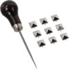 1001 Pcs 10 mm Square Pyramid Studs Silver 4 Prong Metal Nai...