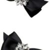 Rhinestone Crystal Wedding Bridal Shoe Bow Boots Clips Detac...