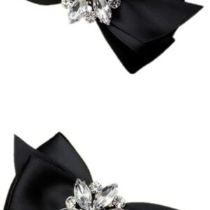 Rhinestone Crystal Wedding Bridal Shoe Bow Boots Clips Detac...