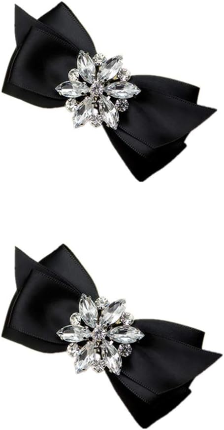 Rhinestone Crystal Wedding Bridal Shoe Bow Boots Clips Detac...