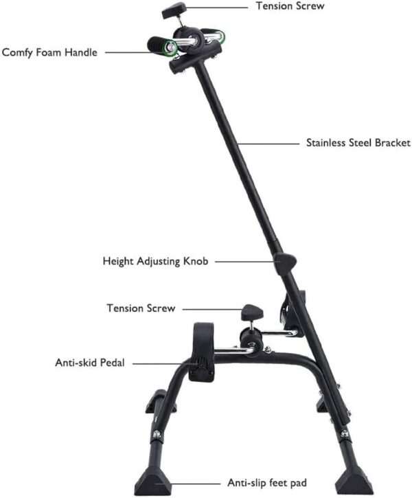 Pedal Exerciser Bike Hand Arm Leg and Knee Peddler Adjustabl...