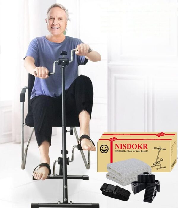 Pedal Exerciser Bike Hand Arm Leg and Knee Peddler Adjustabl...