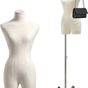 Female Mannequin Dress Form Torso, 47"-83" Height Adjustable...