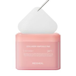 MEDIHEAL Collagen Ampoule Facial Toner Pads - Collagen & Cer...
