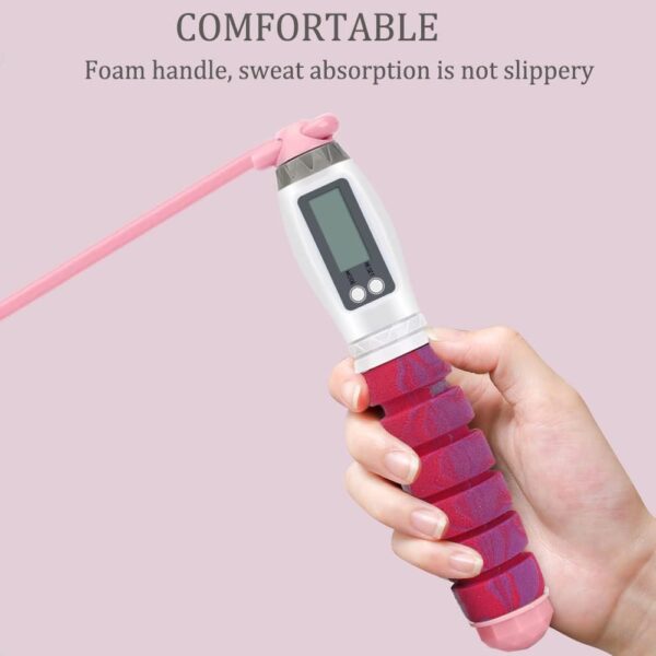 Workout Jump Rope with Counting,9.85ft Adjustable Skipping R...