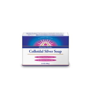 HERITAGE STORE Colloidal Silver Soap, Bar, Rosemary (Carton)...