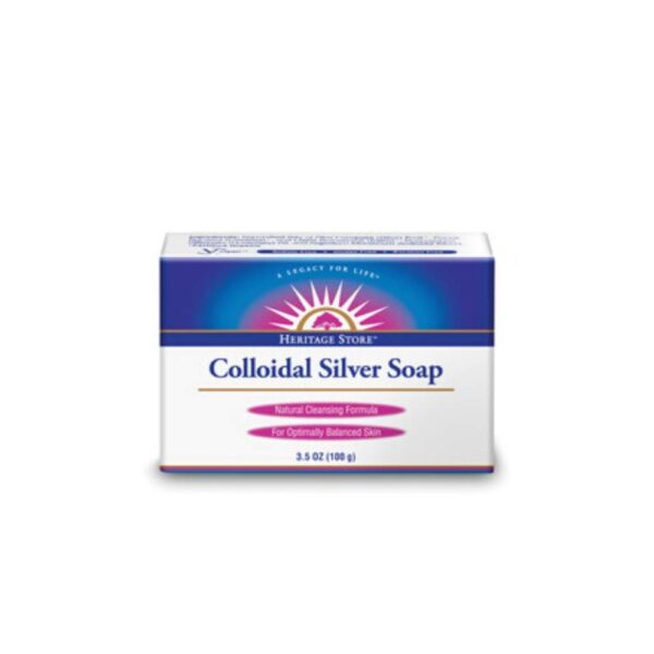 HERITAGE STORE Colloidal Silver Soap, Bar, Rosemary (Carton)...