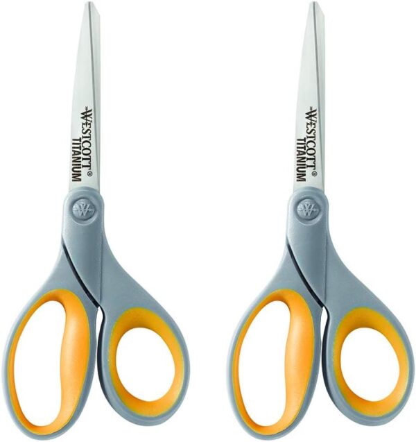 Westcott 8-Inch Titanium Bonded Scissors, Soft Handle, Strai...