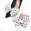 Tsangbaby Satin Bow Shoe Clips - Dots Solid Color Removable ...