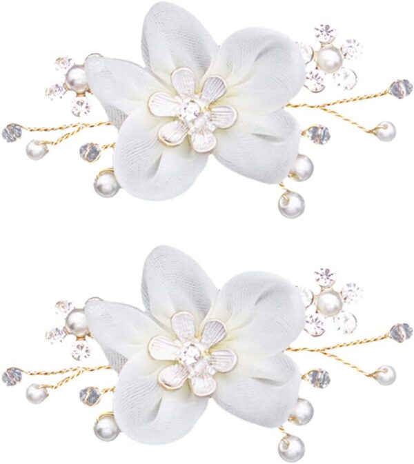 Decorative Shoe Clips Pearl Flower Shoes Decorations Charms ...