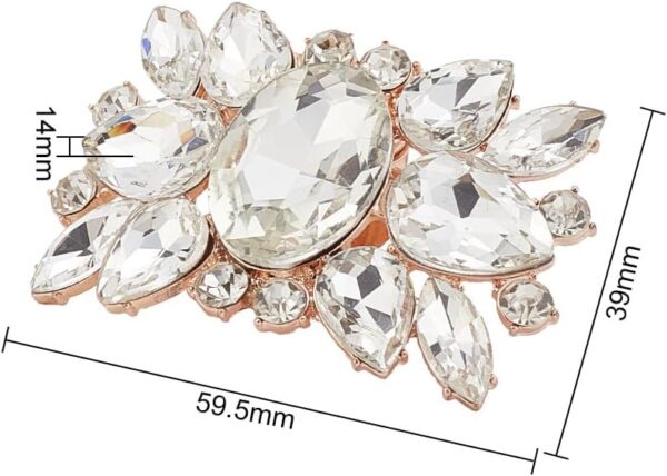 1 Pair Rhinestone Crystal Shoe Clips Wedding Party Prom Shoe...