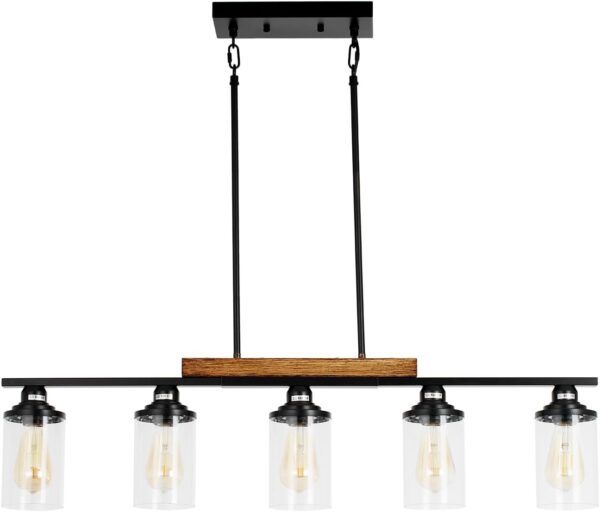 Farmhouse Kitchen Island Lighting, 5-Light Dining Room Light...