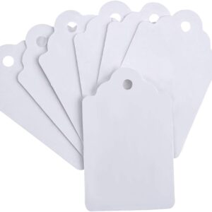 1000pcs Price Tags Without String, 1.75" x 1.093" White Pric...