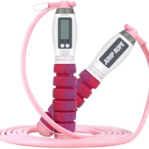 Workout Jump Rope with Counting,9.85ft Adjustable Skipping R...