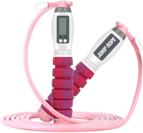Workout Jump Rope with Counting,9.85ft Adjustable Skipping R...