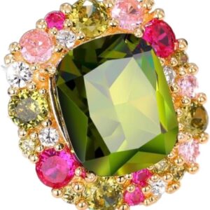 925 sterling silver Shiny multi-colored diamond Wedding ring...