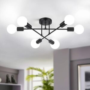 Modern Sputnik Chandelier 6-Light Industrial Ceiling Lights ...