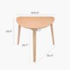 Acanva Modern Small Triangle Dining Room Table for Kitchen C...