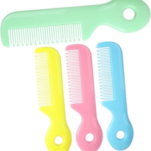 4Pcs Newborn Hair Comb Baby Comb Round Teeth Combs Wide Toot...