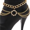 Women Western Fashion Jewelry Gold Metal Multi Strand Chain ...