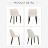 COLAMY Upholstered Dining Chairs Set of 4, Modern Fabric Din...
