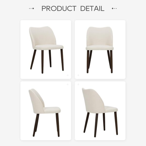 COLAMY Upholstered Dining Chairs Set of 4, Modern Fabric Din...