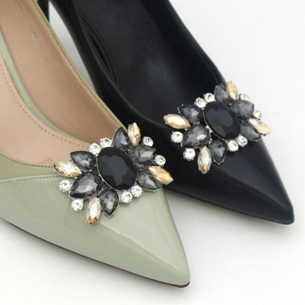 1 Pair Rhinestone Crystal Shoe Clips Wedding Party Prom Shoe...