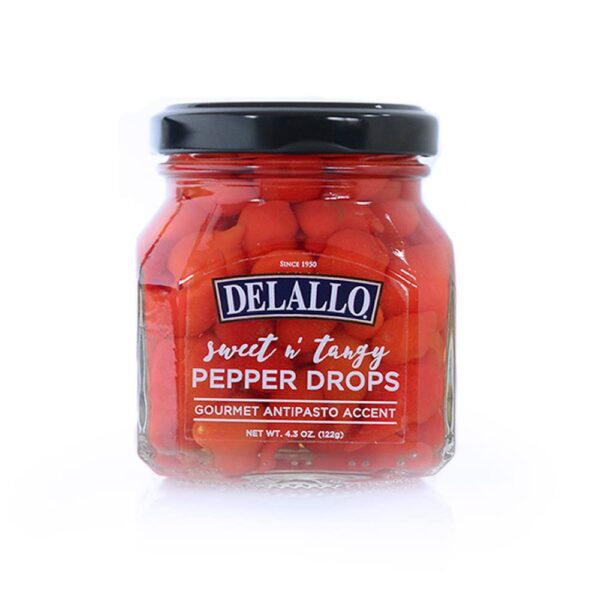 DeLallo Sweet & Tangy Pepper Drops, Gourmet Antipasto Accent...