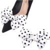 Tsangbaby Satin Bow Shoe Clips - Dots Solid Color Removable ...