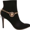 Women Western Jewelry Boot Bracelet Gold Metal Chain Lion Co...