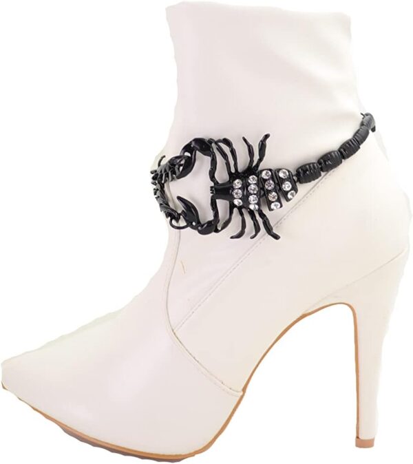 Women Western Fashion Jewelry Boot Chain Bling Bracelet Blac...