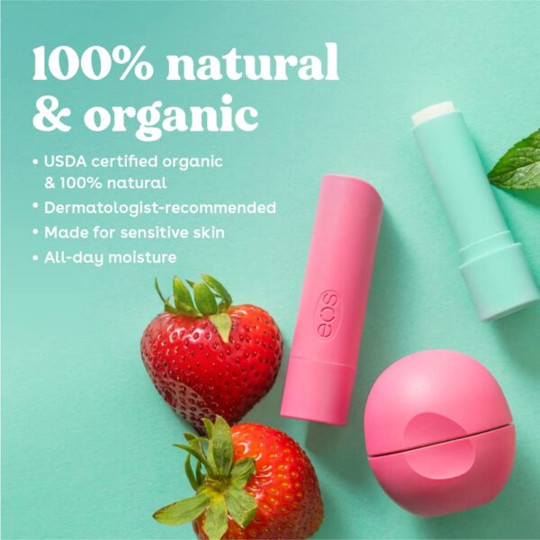 eos 100% Natural & Organic Lip Balm Trio- Vanilla Bean, Swee...