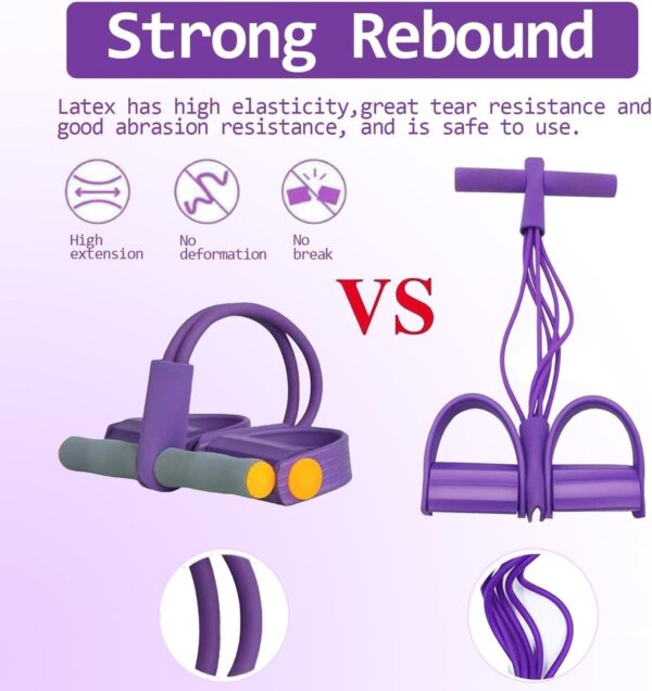 21 Fitness Resistance Bands-6 Tube Pedal Ankle Puller 2025 U...