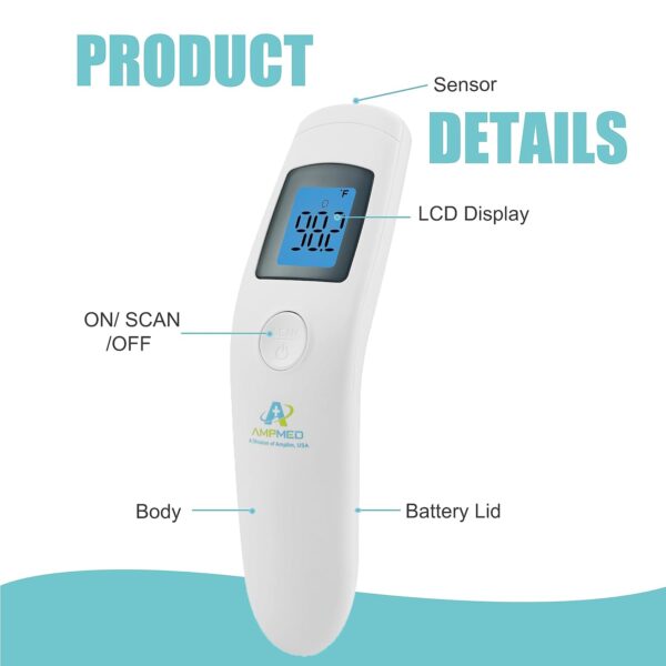 Amplim Non-Contact Forehead Thermometer for Kids and Adults ...