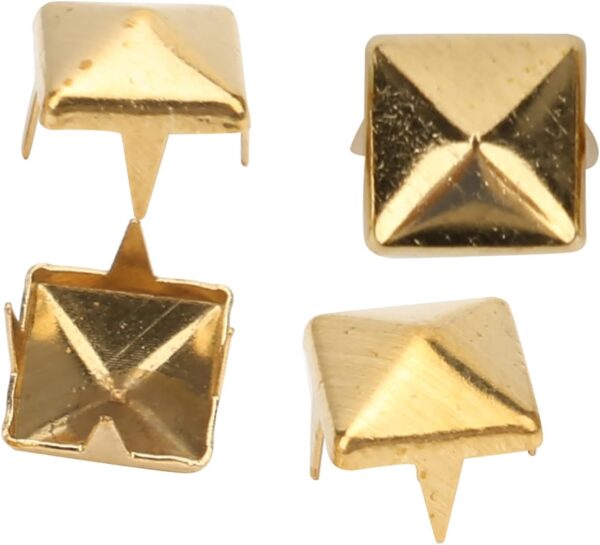 400 Pieces Square Pyramid Studs, 4 to 7mm Metal Versatile Na...