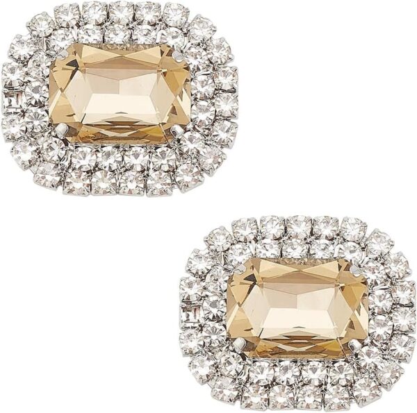 Elegant Alloy Rhinestone Shoe Decorations - Crystal Shoe Buc...